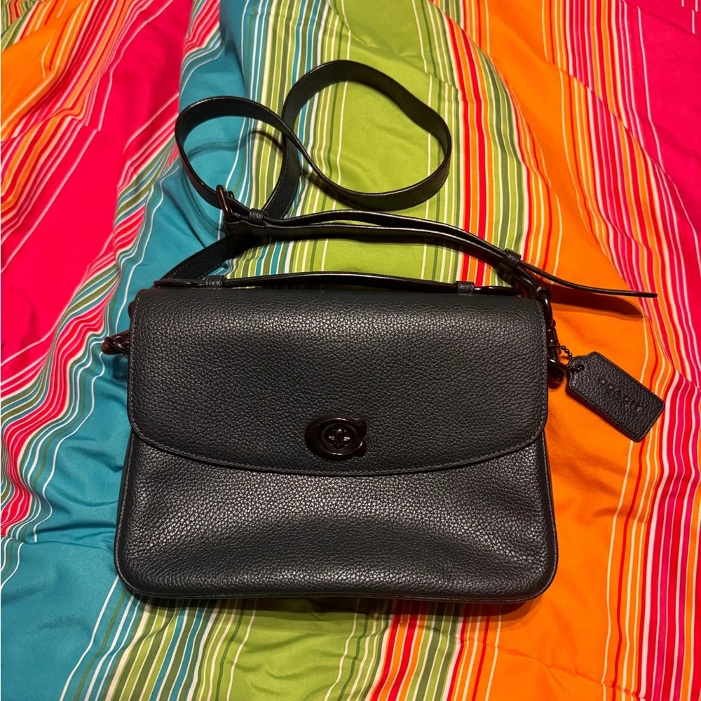 Coach Cassie Elegant Black Crossbody Bag Dark Pine Green - Picture 2 of 11
